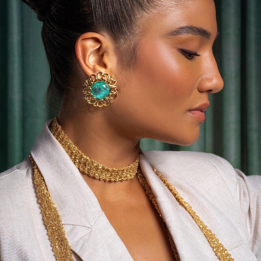 Colar Malha Close Dourado