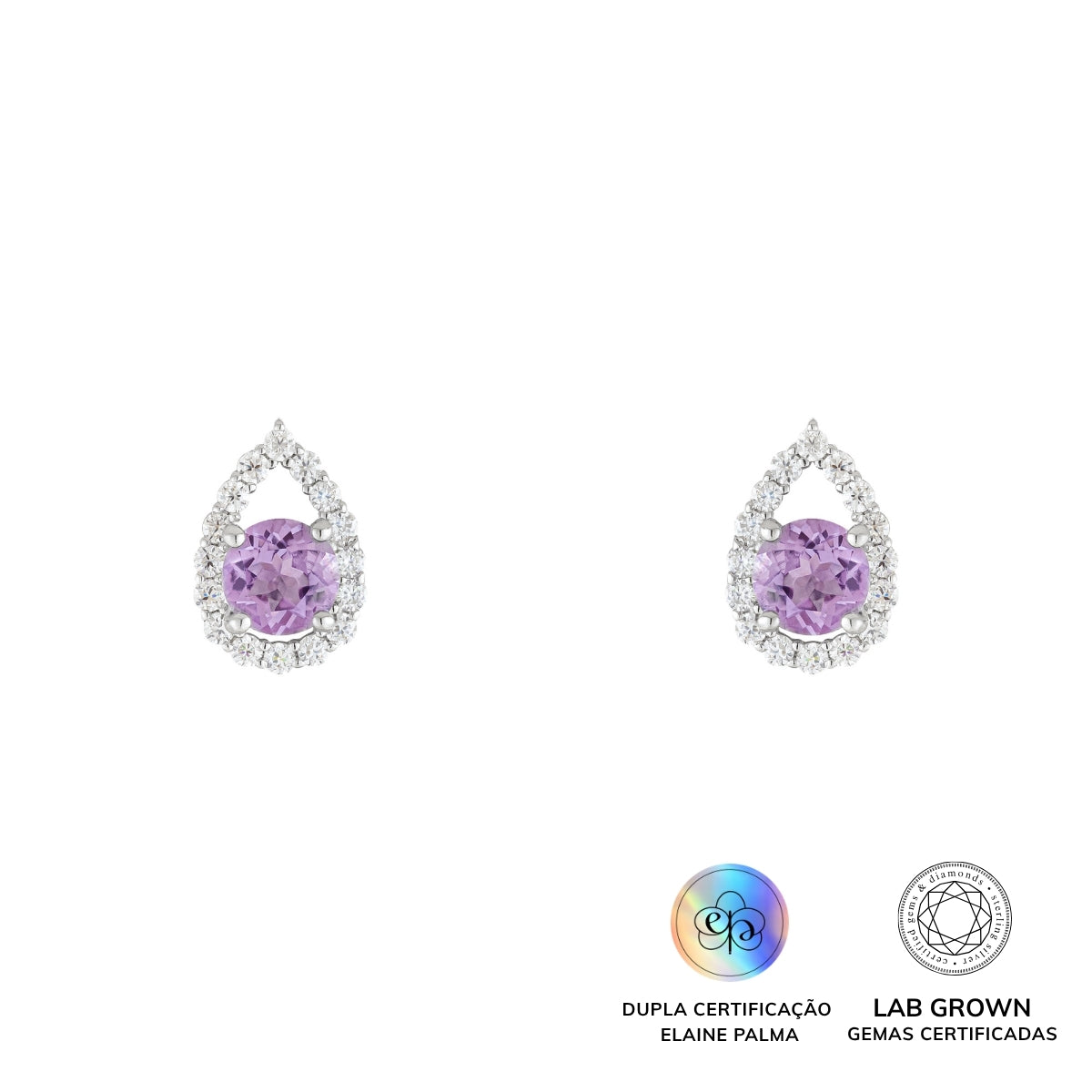 Brinco Ametista Glam