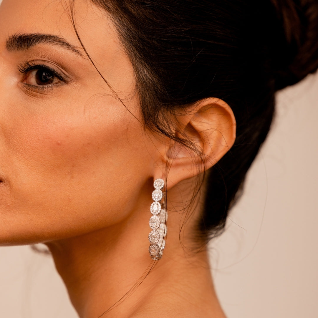 Argola Majestic Glam Moissanite