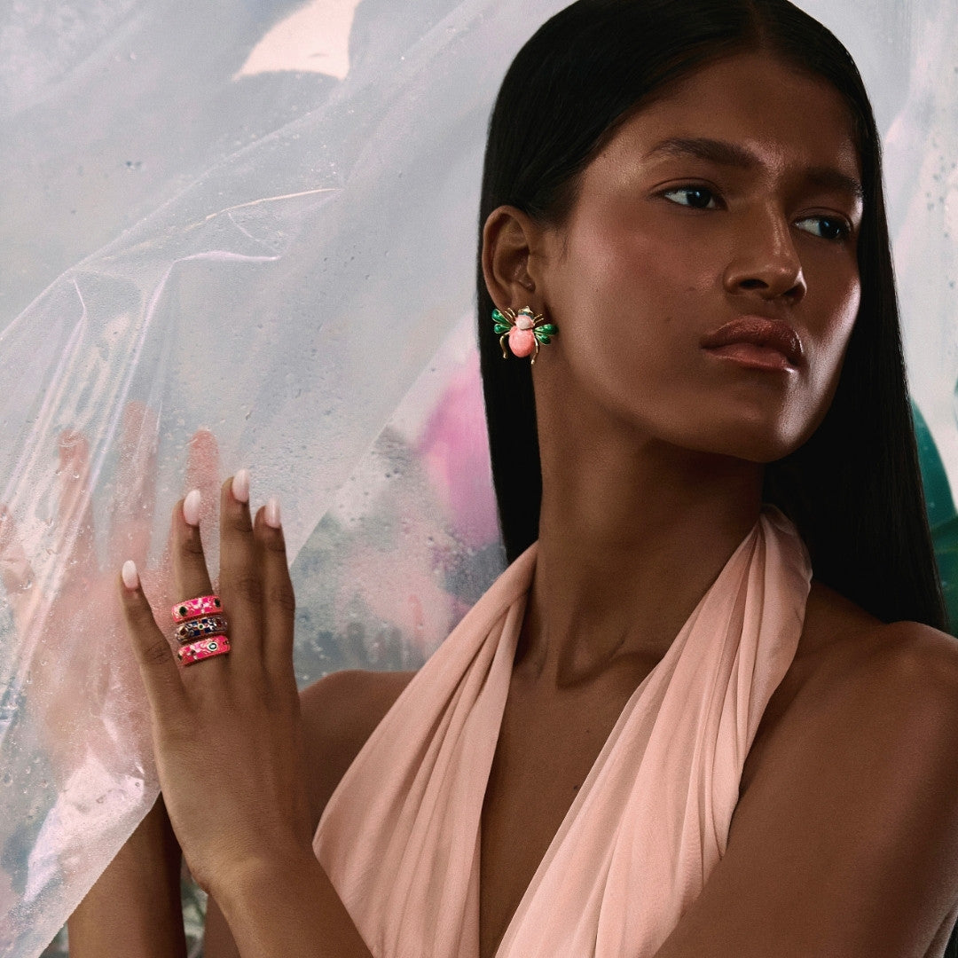 Anel Boho Pink