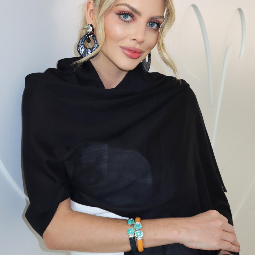 Bracelete Galuchat Paris Amarelo