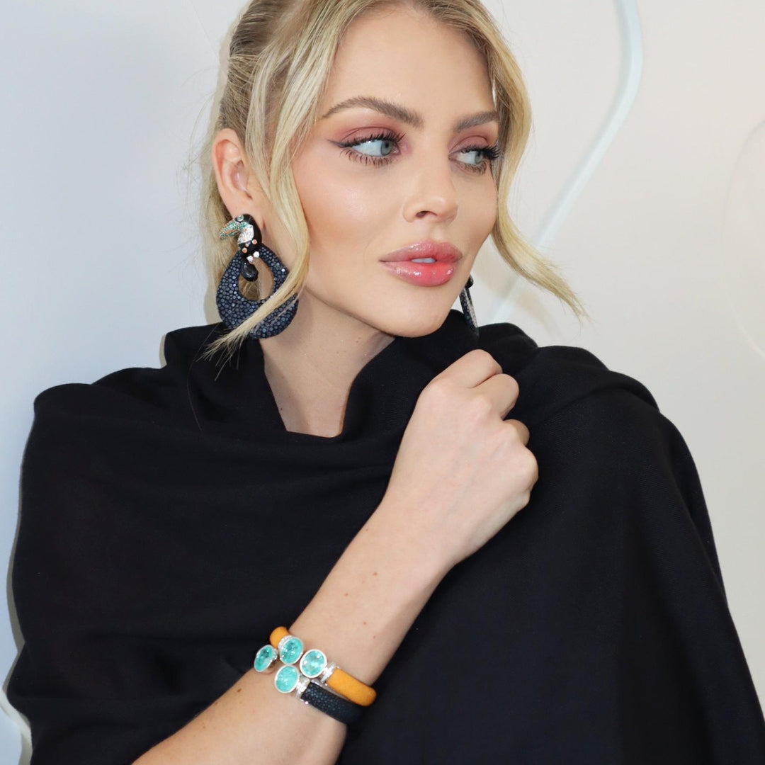 Bracelete Galuchat Paris Noir