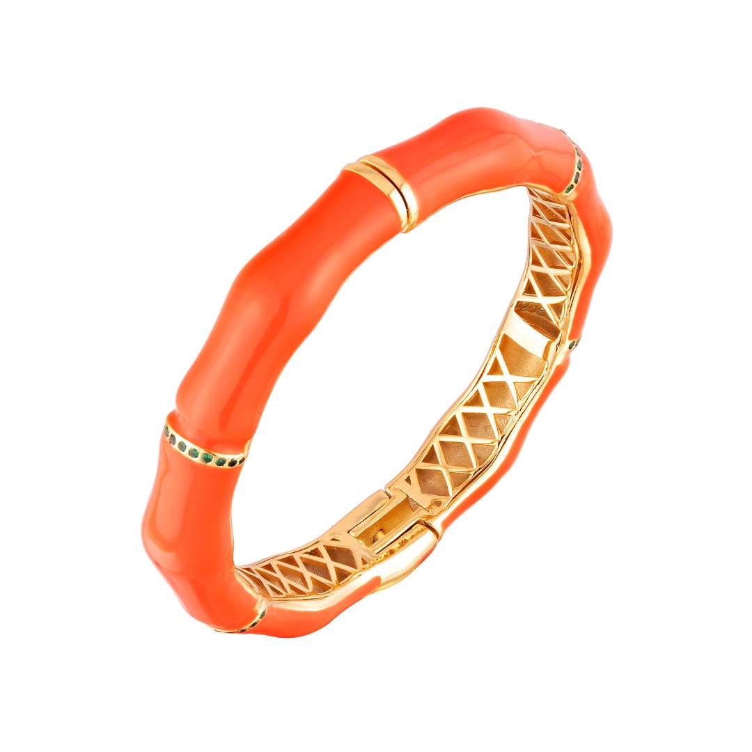 Bracelete Bamboo Tropical Laranja