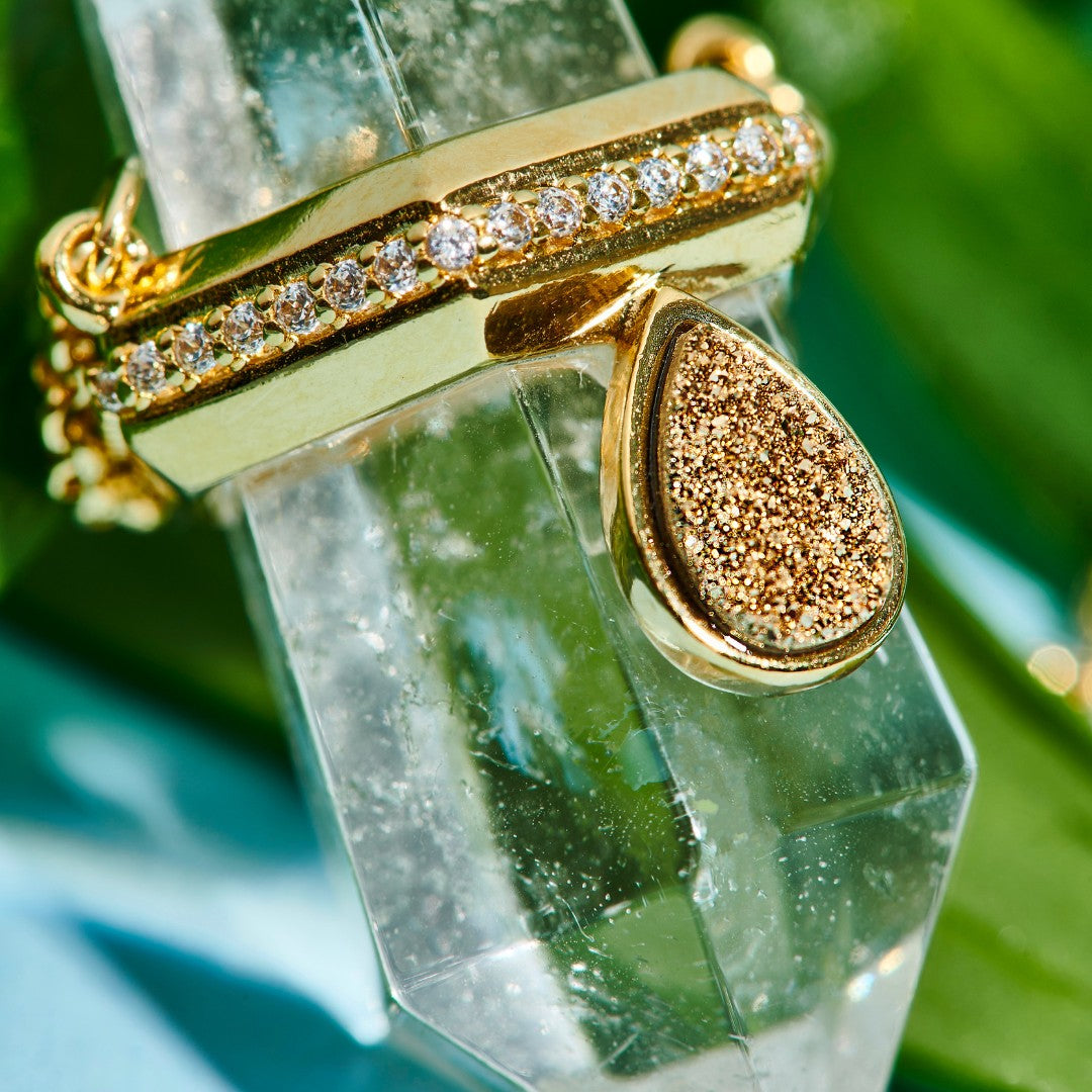 Colar Vida Quartzo Dourado