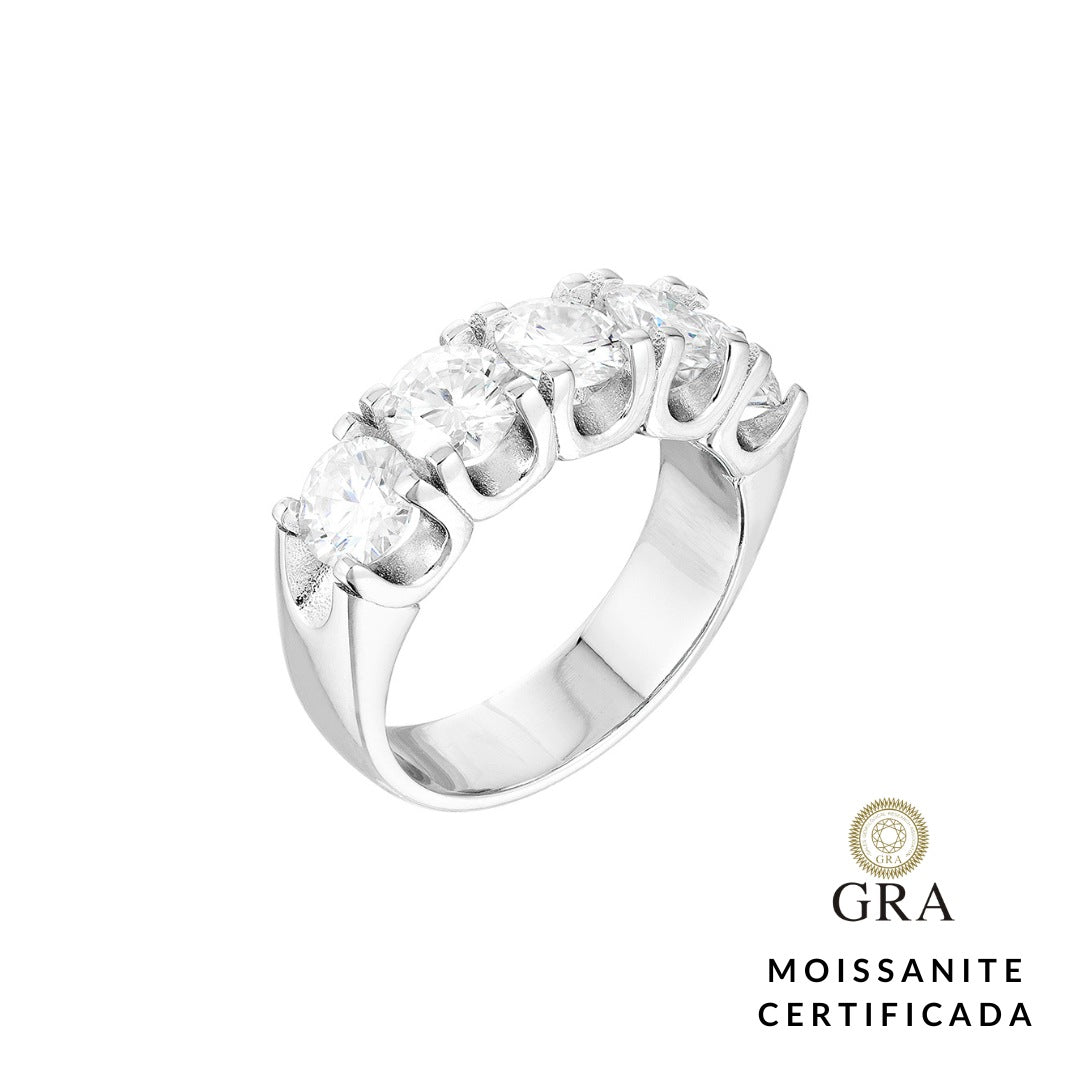 Anel Aparador Glam Moissanite 2.5 ct