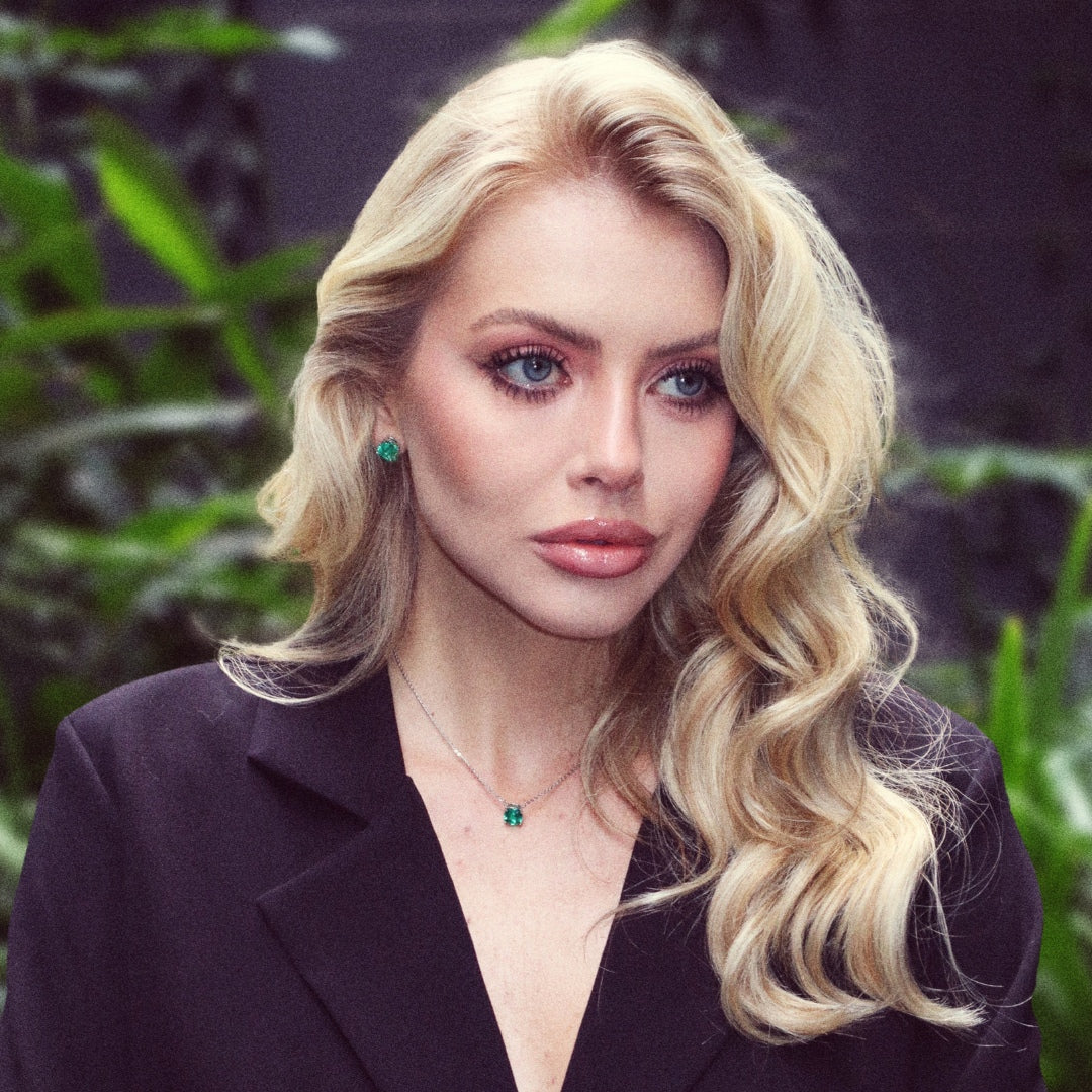 Colar Emerald com Esmeralda de Laboratório