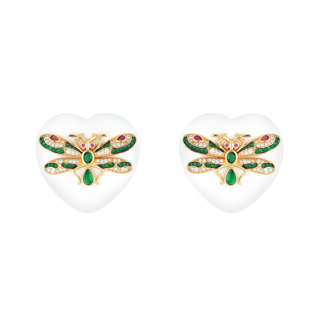 Brinco Libélula do Amor Branco