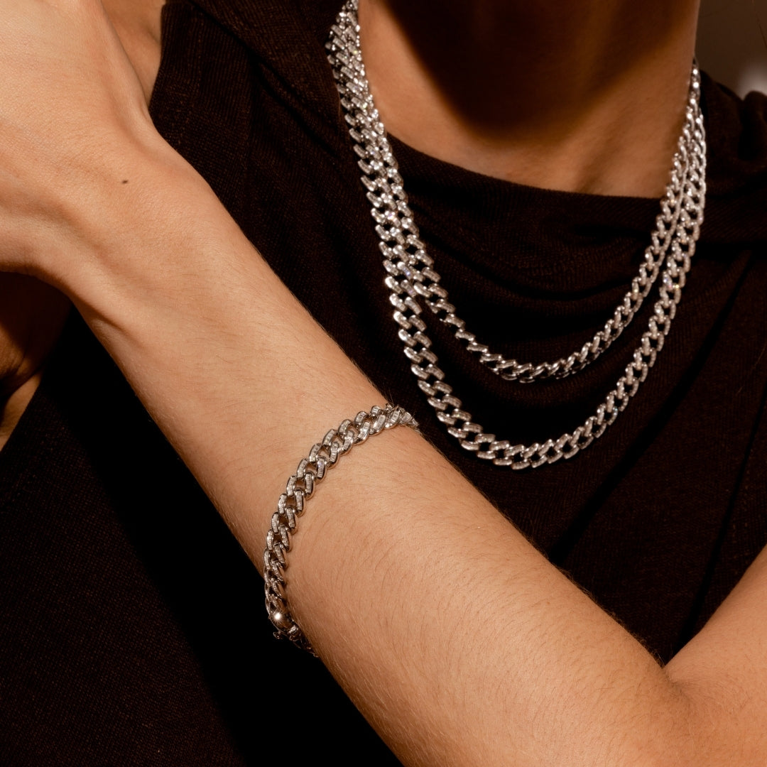 Colar Elos Memory Glam Moissanite 15,8 ct 40 cm