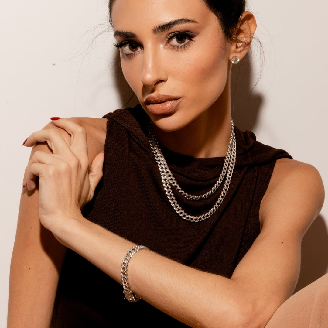 Pulseira Elos Memory Glam Moissanite 7,0 ct