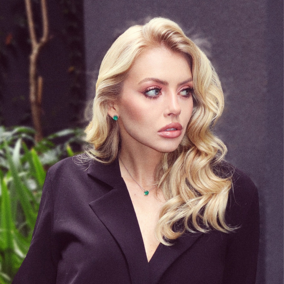 Colar Emerald com Esmeralda de Laboratório