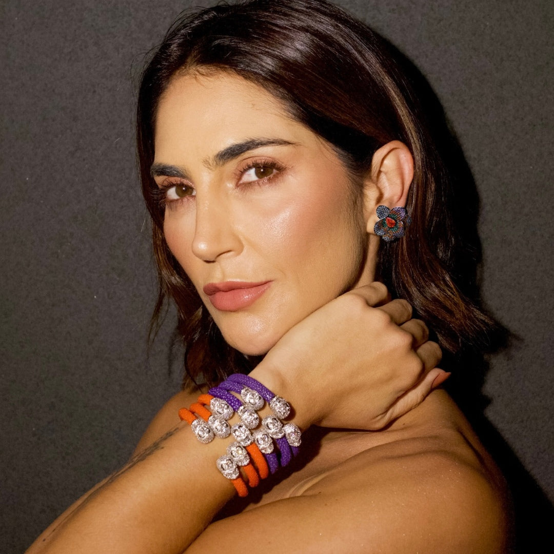 Brinco Orquídea Savage Noir