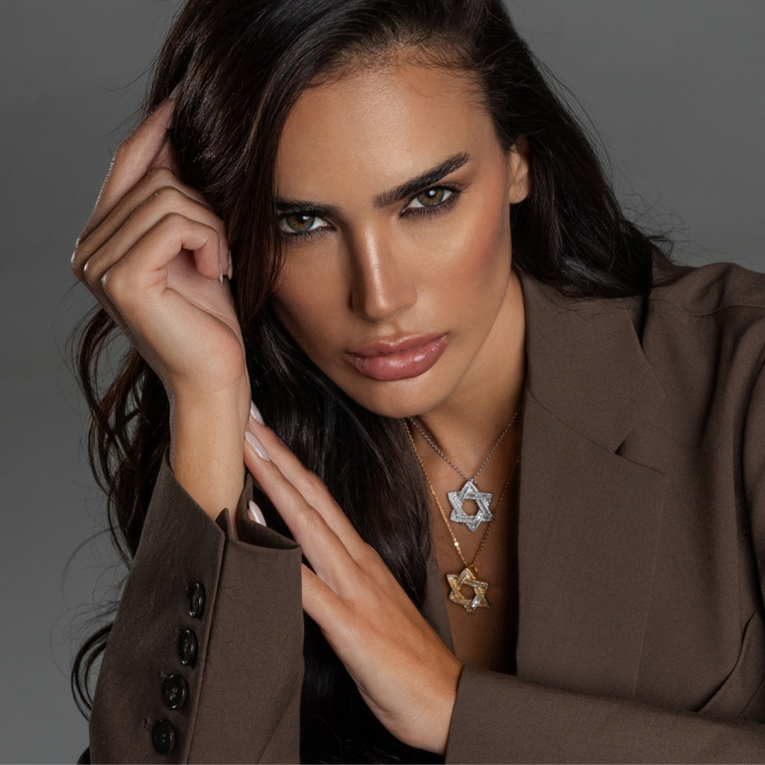 Colar Estrela de Davi Glam Moissanite