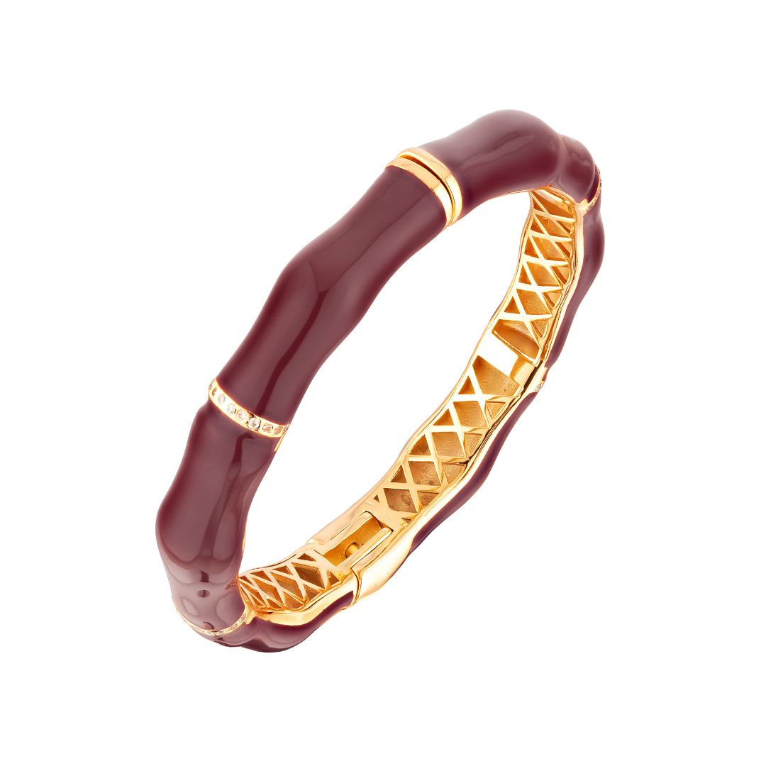 Bracelete Bamboo Tropical Marsala