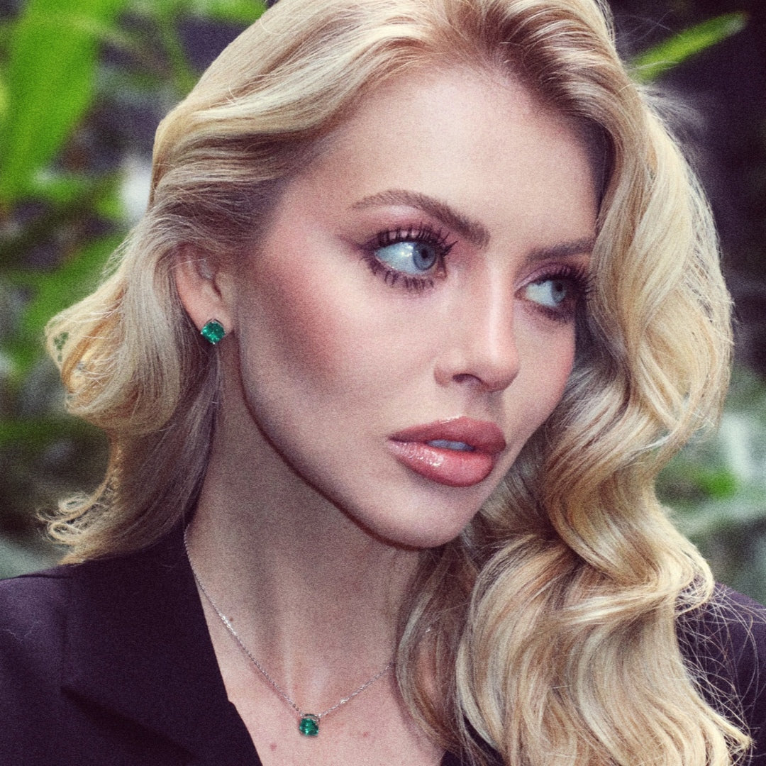 Colar Emerald com Esmeralda de Laboratório