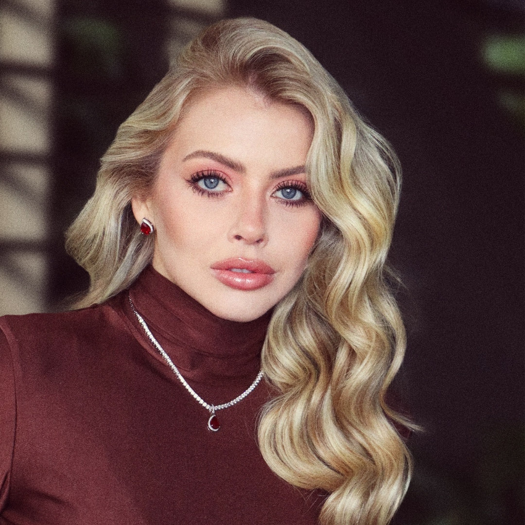 Pingente Gota com Rubi de Laboratório