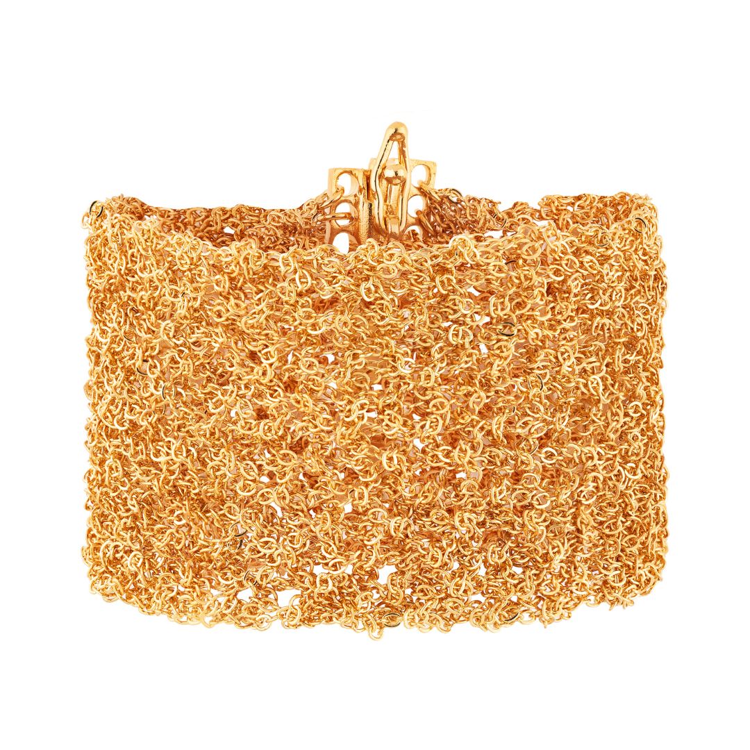 Pulseira Malha Petit Close Ouro P - M e G