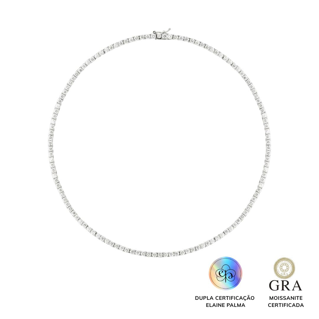 Colar Riviera 3 mm Glam Moissanite 12.8 ct