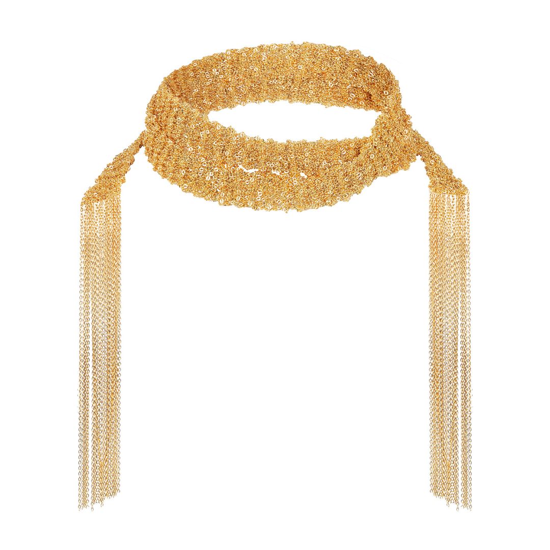 Colar Malha Close Dourado