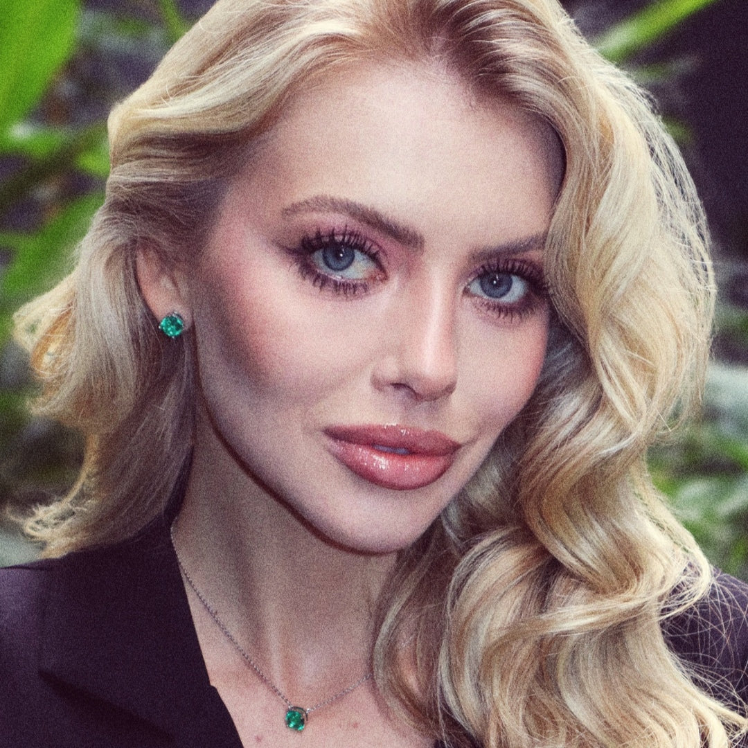 Colar Emerald com Esmeralda de Laboratório