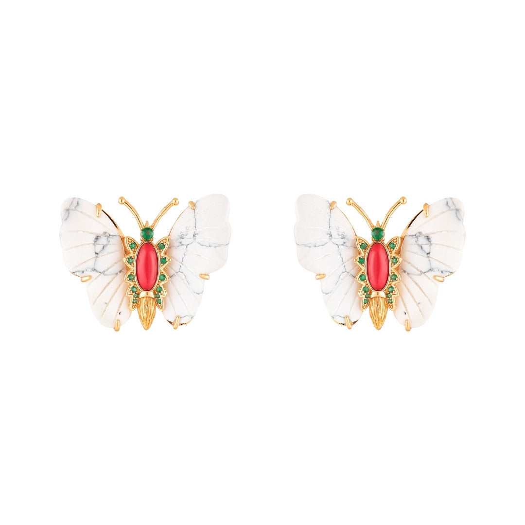Brinco Borboleta Branco