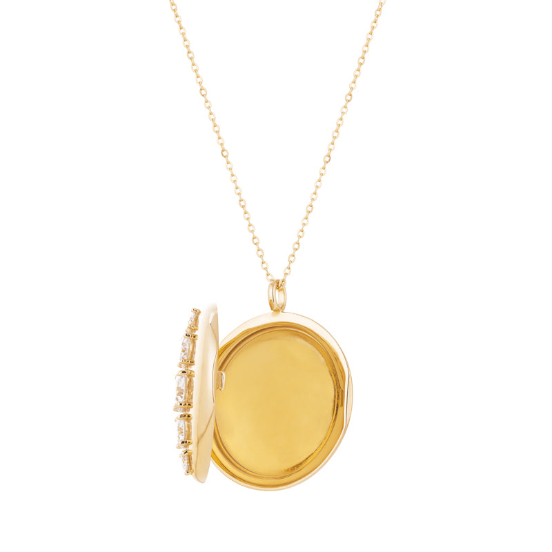 Colar Relicário Glam Moissanite