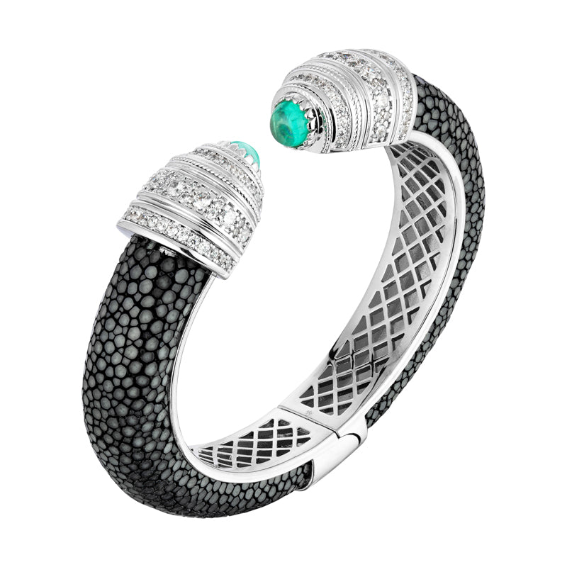 Bracelete Galuchat India Noir