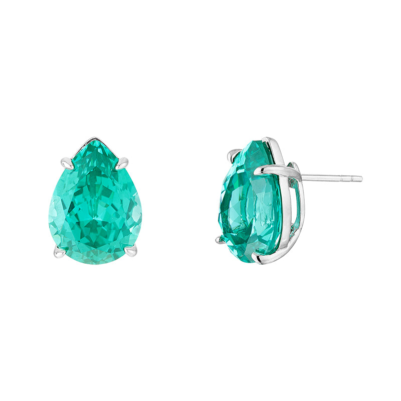 Brinco Gota Turmalina Paraíba Lab Grown