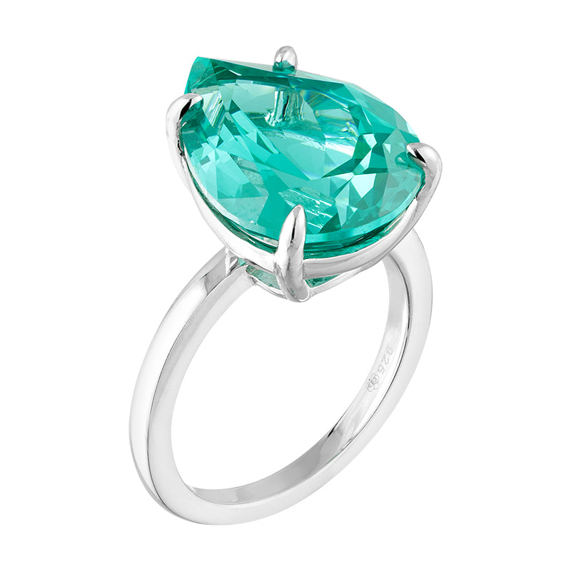 Anel Gota Turmalina Paraíba Lab Grown