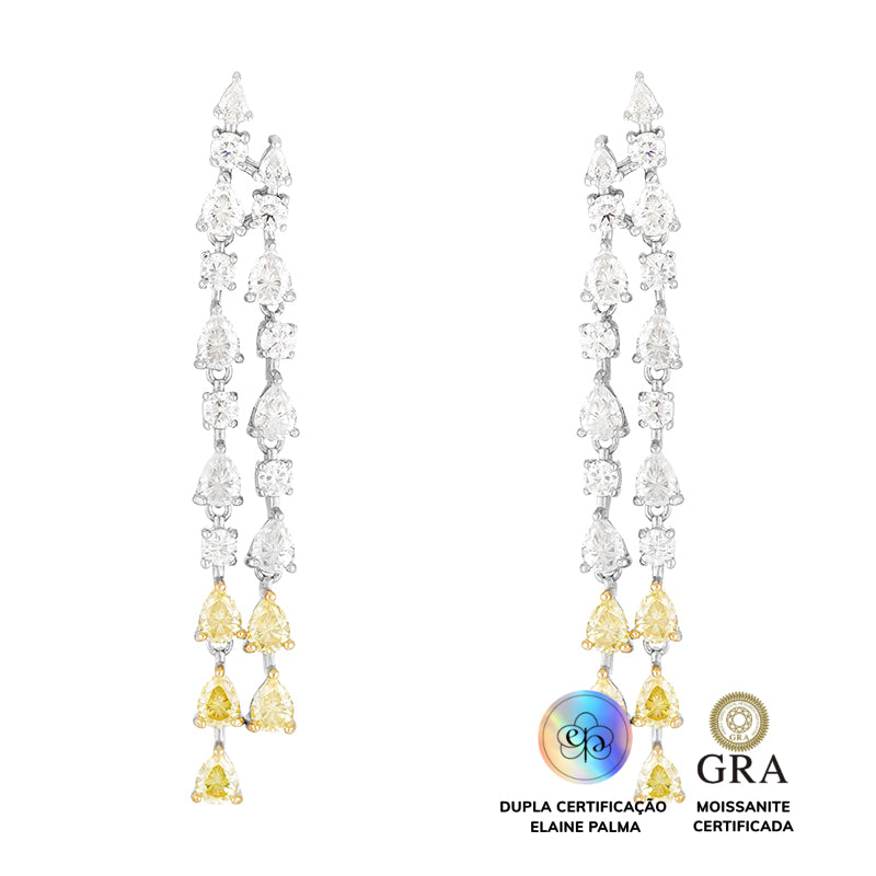 Brinco Cascade Glam Moissanite 7.8 ct