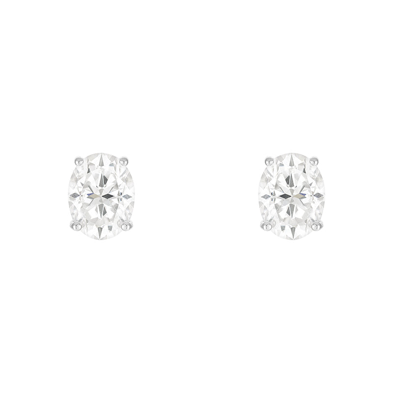Brinco Oval Glam Moissanite 4 ct