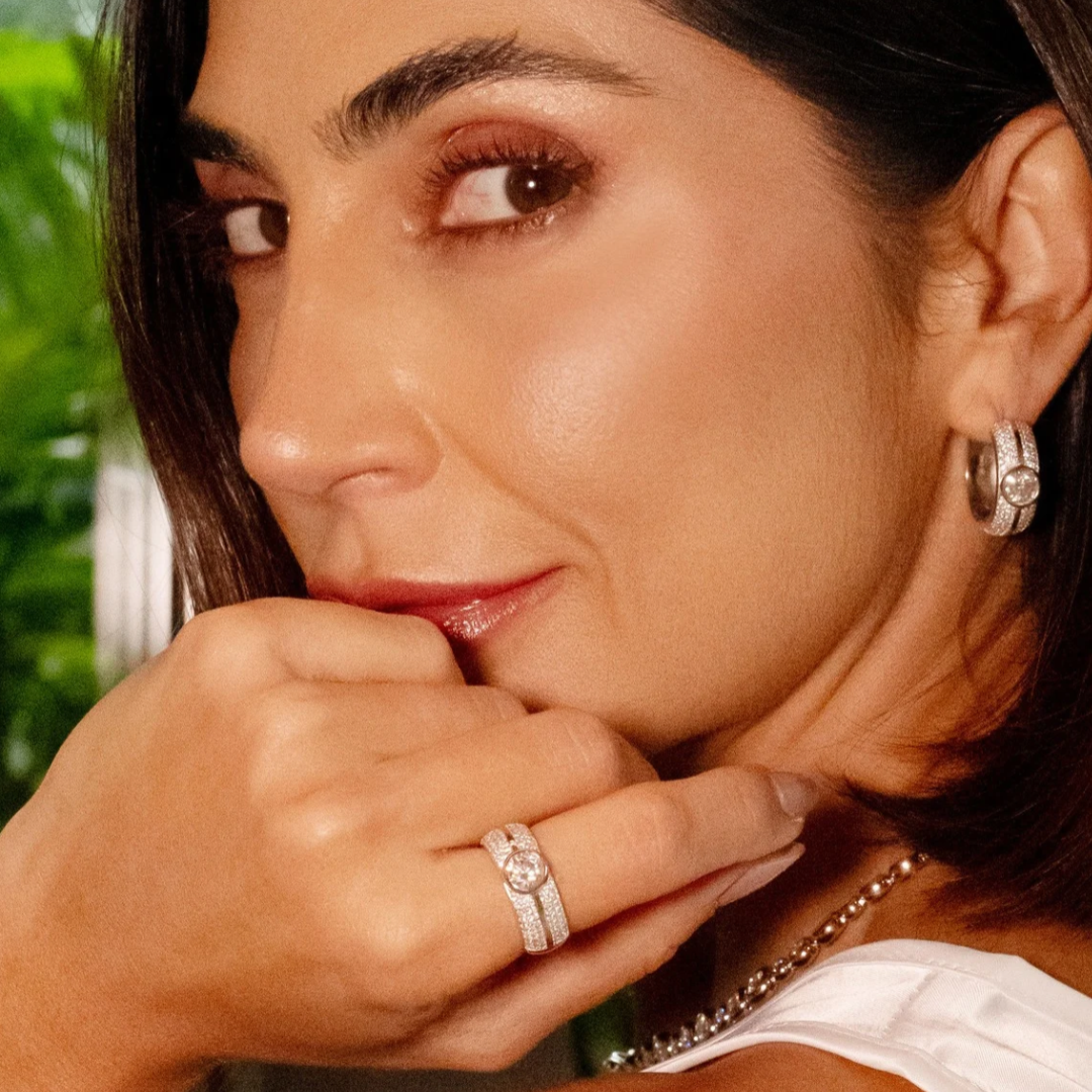 Anel Autêntica Glam Moissanite