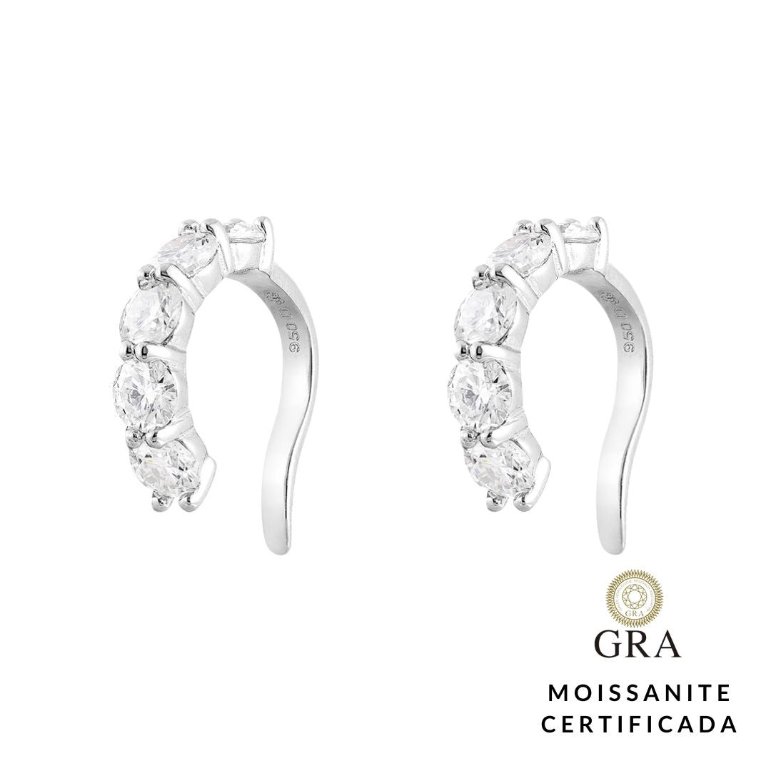 Brinco Piercing Glam Moissanite - Par