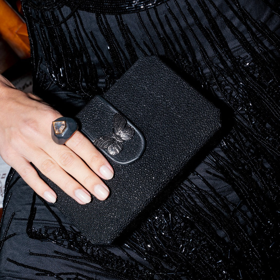 Bolsa Clutch Galuchat Noir