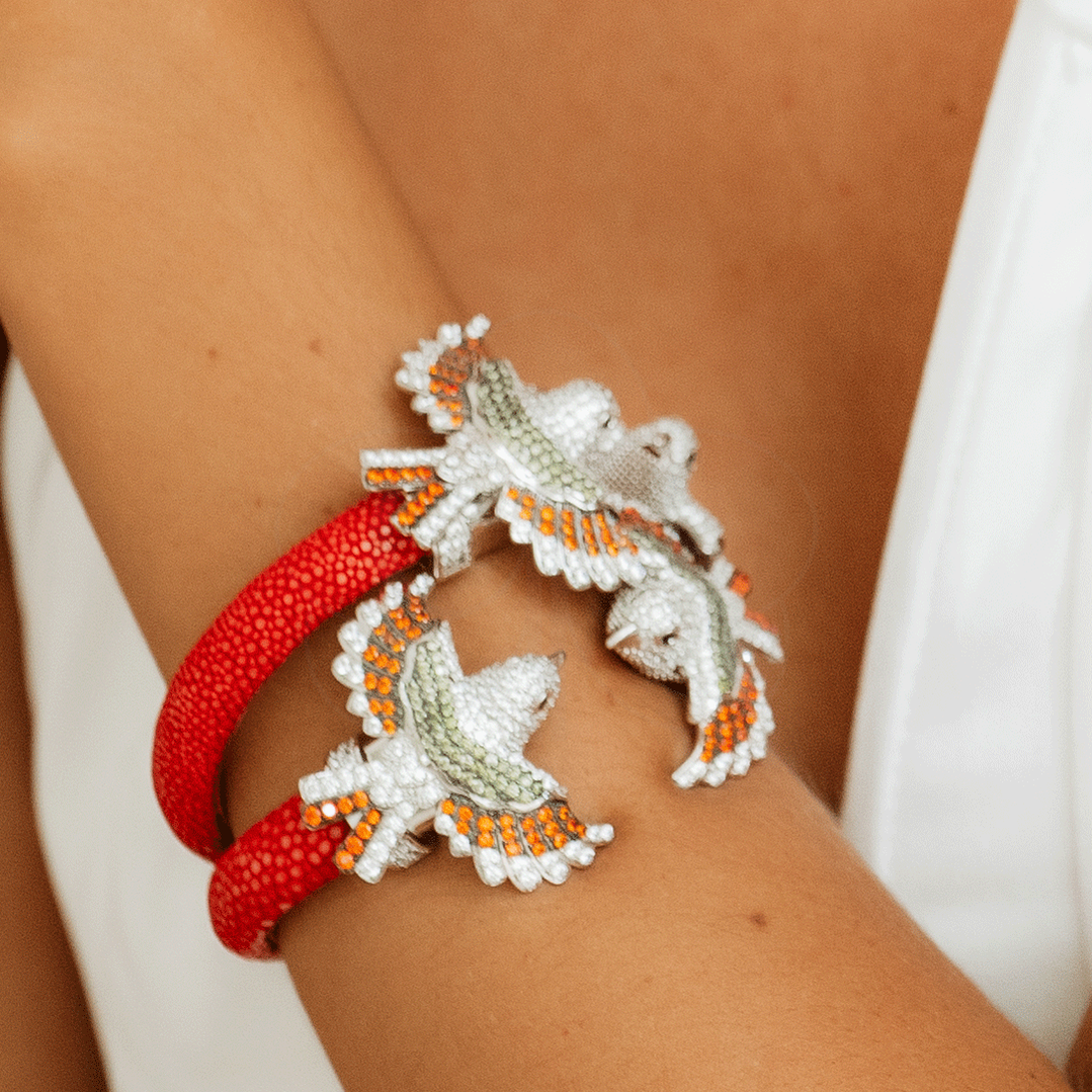 Bracelete Galuchat Phoenix