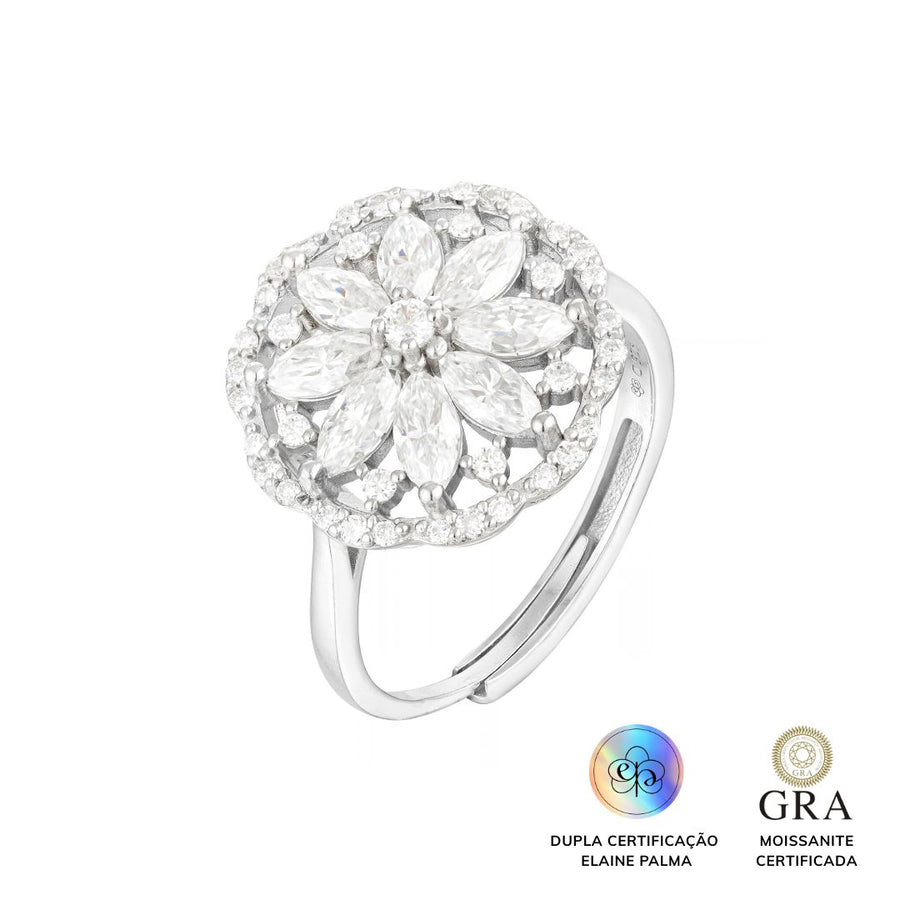 Anel Mandala Glam Moissanite