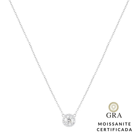 Colar Brilho Glam Moissanite 0.8 ct