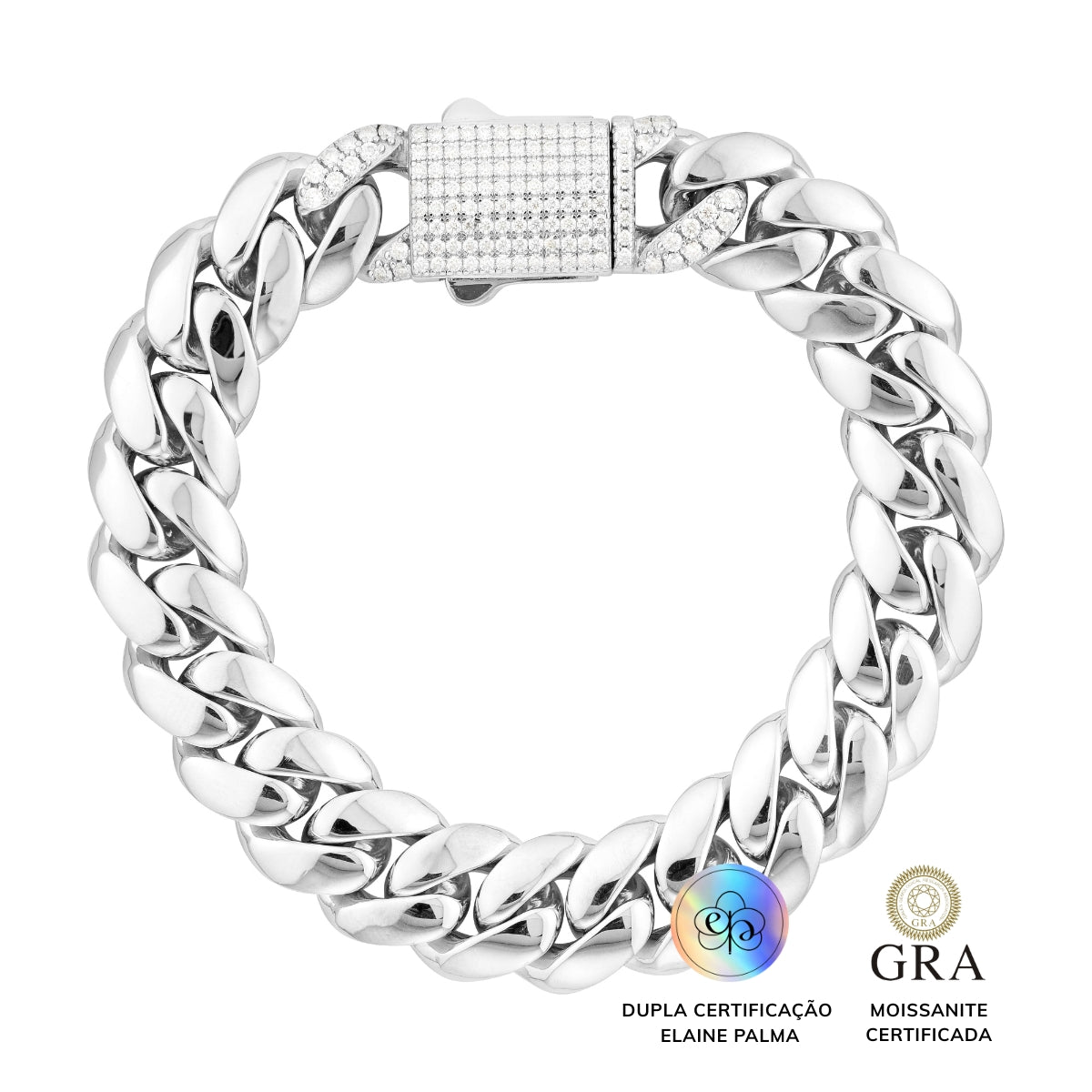 Pulseira Elos Grumet Glam Moissanite