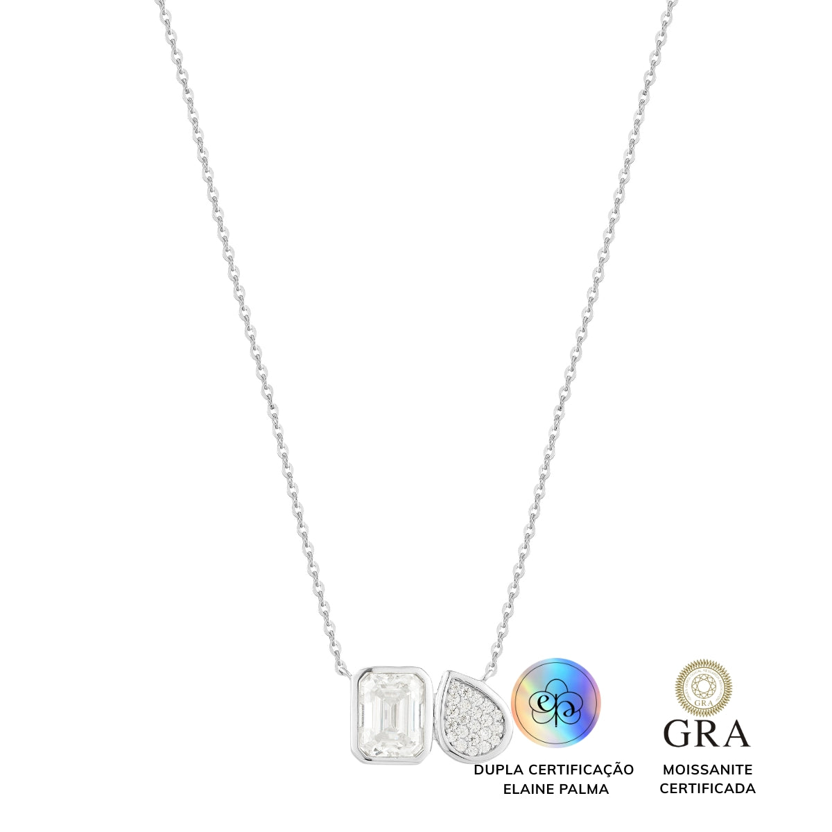 Colar Drop Glam Moissanite