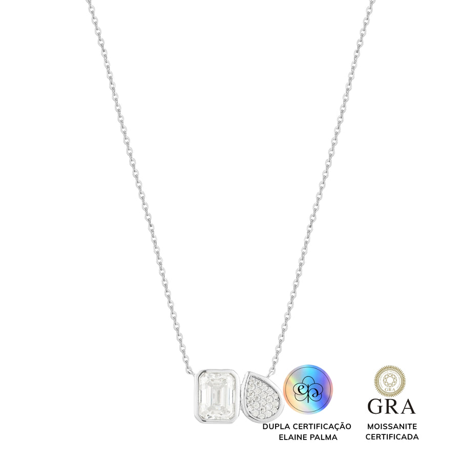 Colar Drop Glam Moissanite