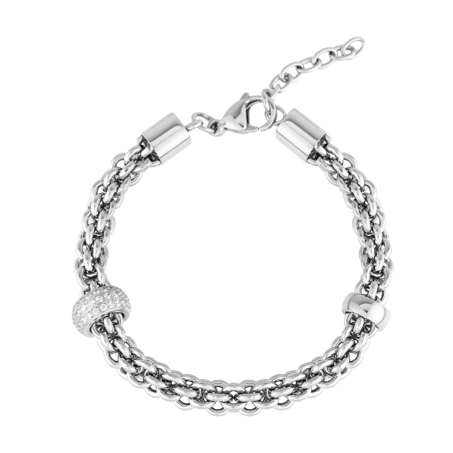 Pulseira Entrelaços Ródio