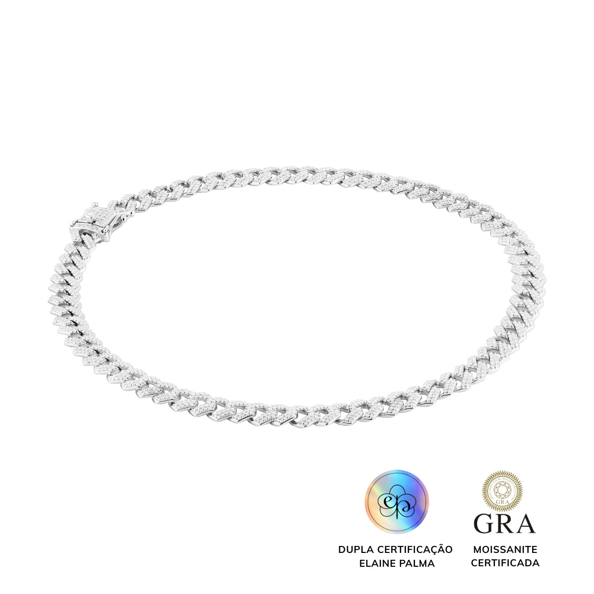 Colar Elos Victoria Glam Moissanite