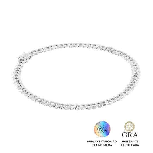 Colar Elos Victoria Glam Moissanite