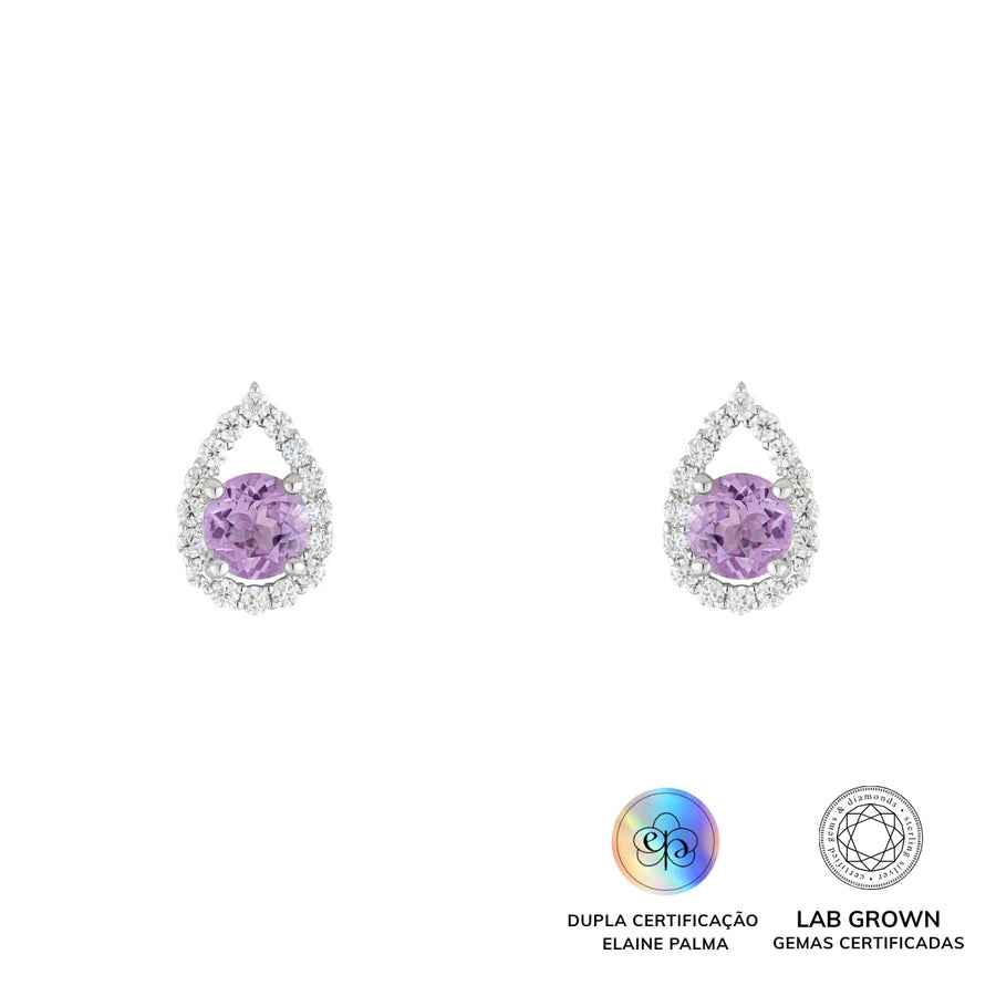 Brinco Ametista Glam