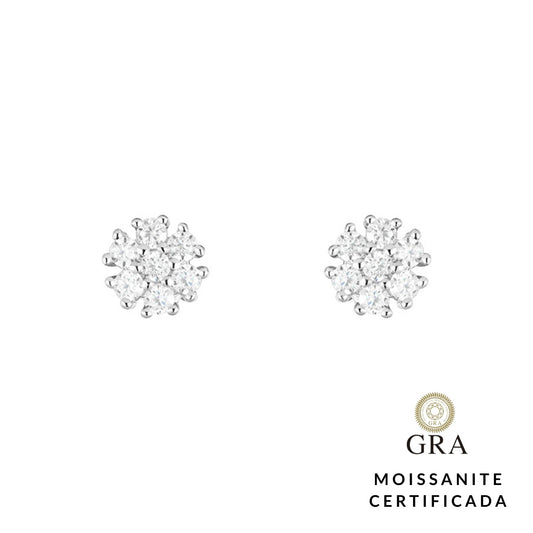 Brinco Florzinha Glam Moissanite 0.24 ct