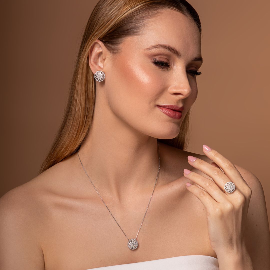 Brinco Mandala Glam Moissanite