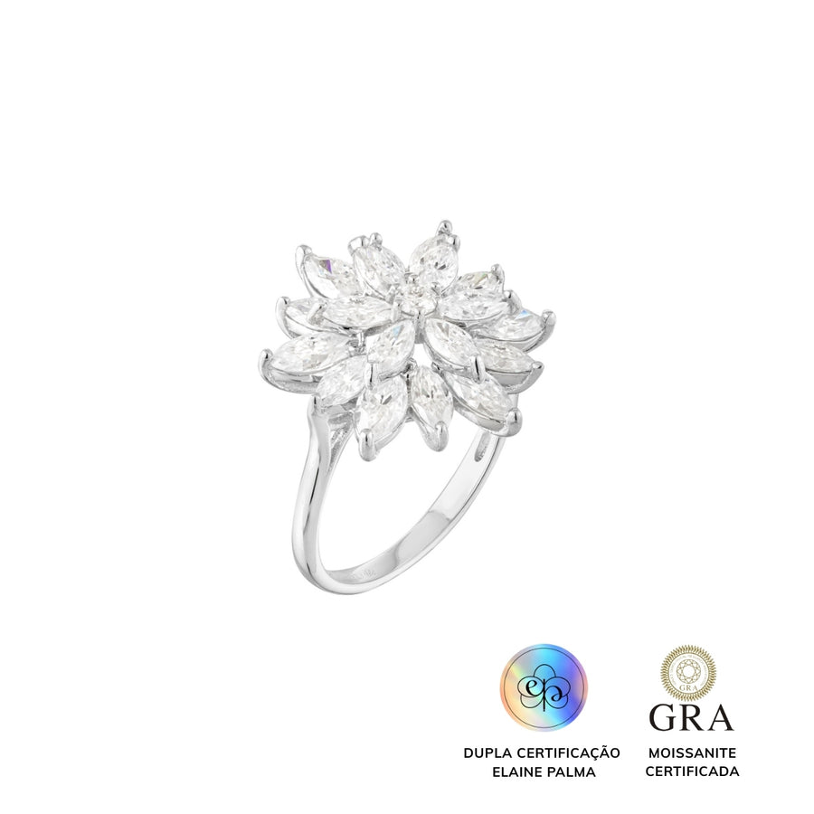 Anel Brilho Glam Moissanite 4.28 ct