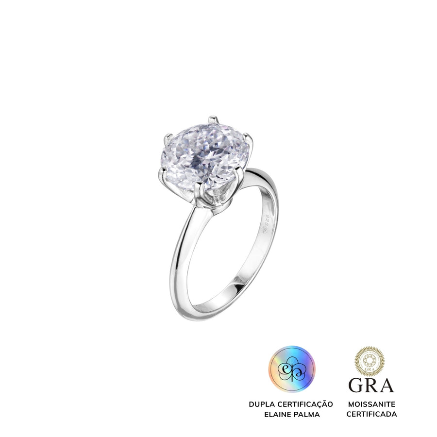 Anel Solitário Glam Soul Moissanite 5 ct