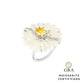 Anel Flor Madrepérola Glam Moissanite 3.34 ct