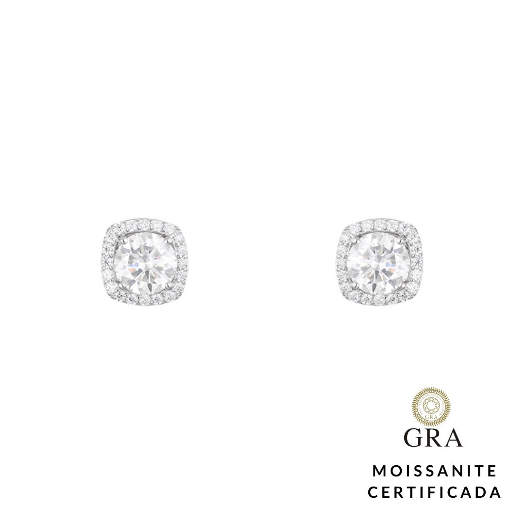 Brinco Square Glam Moissanite 2.4 ct
