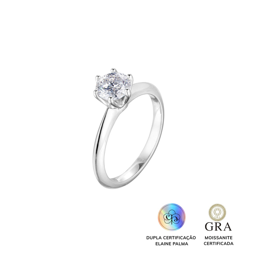 Anel Solitário Glam Soul Moissanite 1 ct